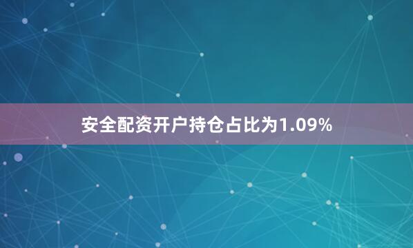 安全配资开户持仓占比为1.09%