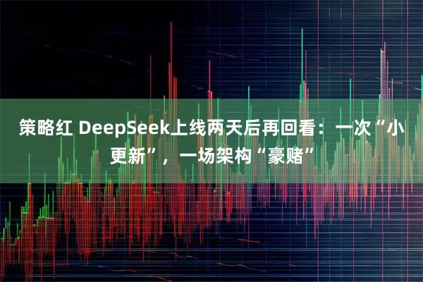 策略红 DeepSeek上线两天后再回看：一次“小更新”，一场架构“豪赌”
