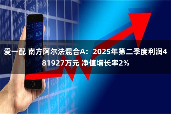 爱一配 南方阿尔法混合A：2025年第二季度利润481927万元 净值增长率2%